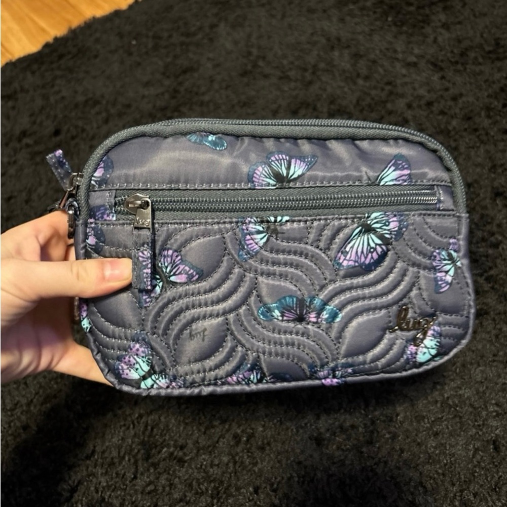 Lug NWOT Super Coupe Crossbody Purse in Butterfly Grey